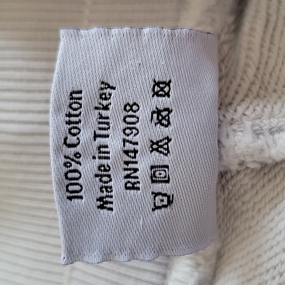 Outdoor Voices White and Gray Cotton Sweatpants Relaxed Fit Tapered Cuffs Medium - Picture 8 of 8